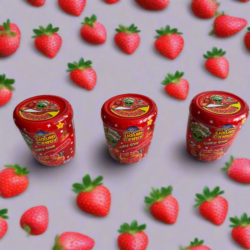 Super Sour Liquid Dipping Candy Strawberry Flavour