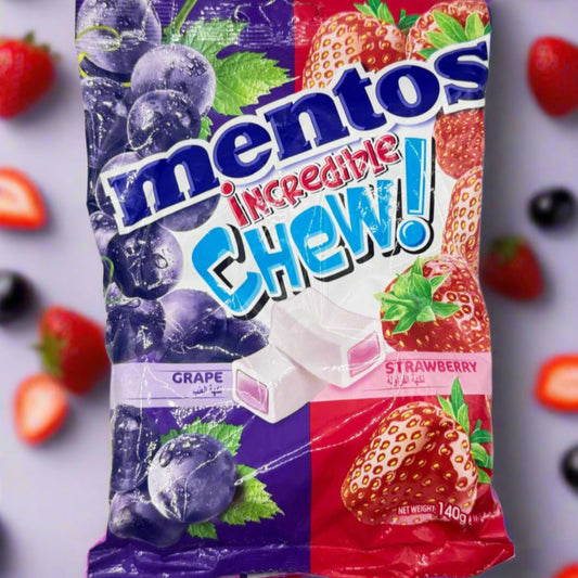 Mentos Strawberry & Grape Chews Share Bag