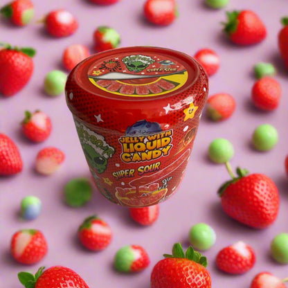 Super Sour Liquid Dipping Candy Strawberry Flavour