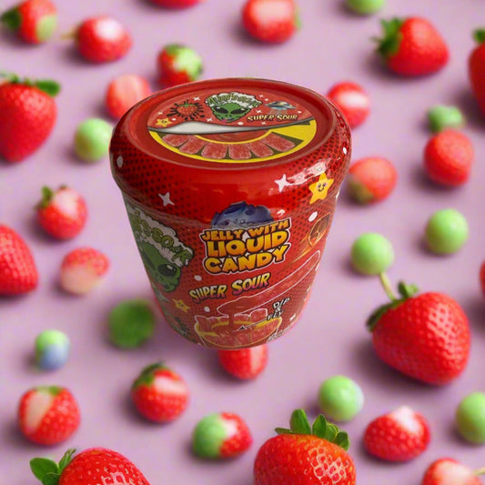 Super Sour Liquid Dipping Candy Strawberry Flavour