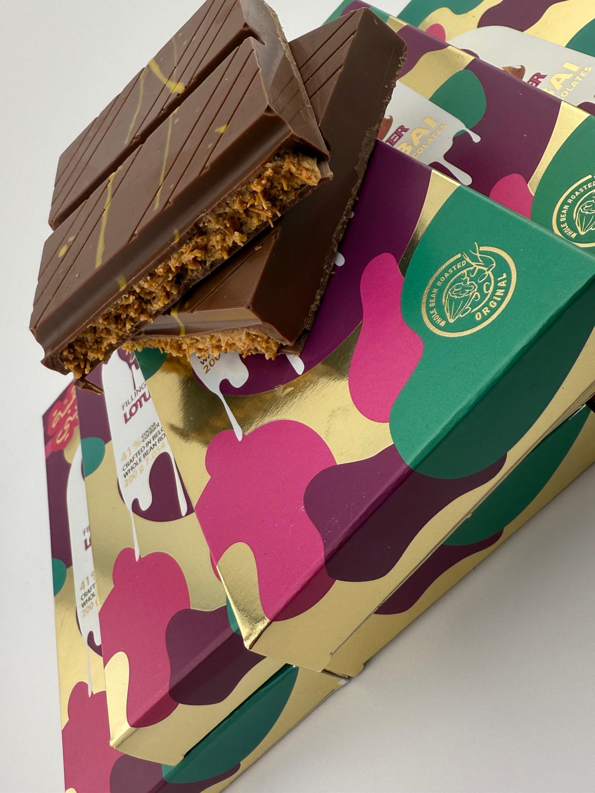 Lotus Biscoff Kanafa Chocolate Bar 200g